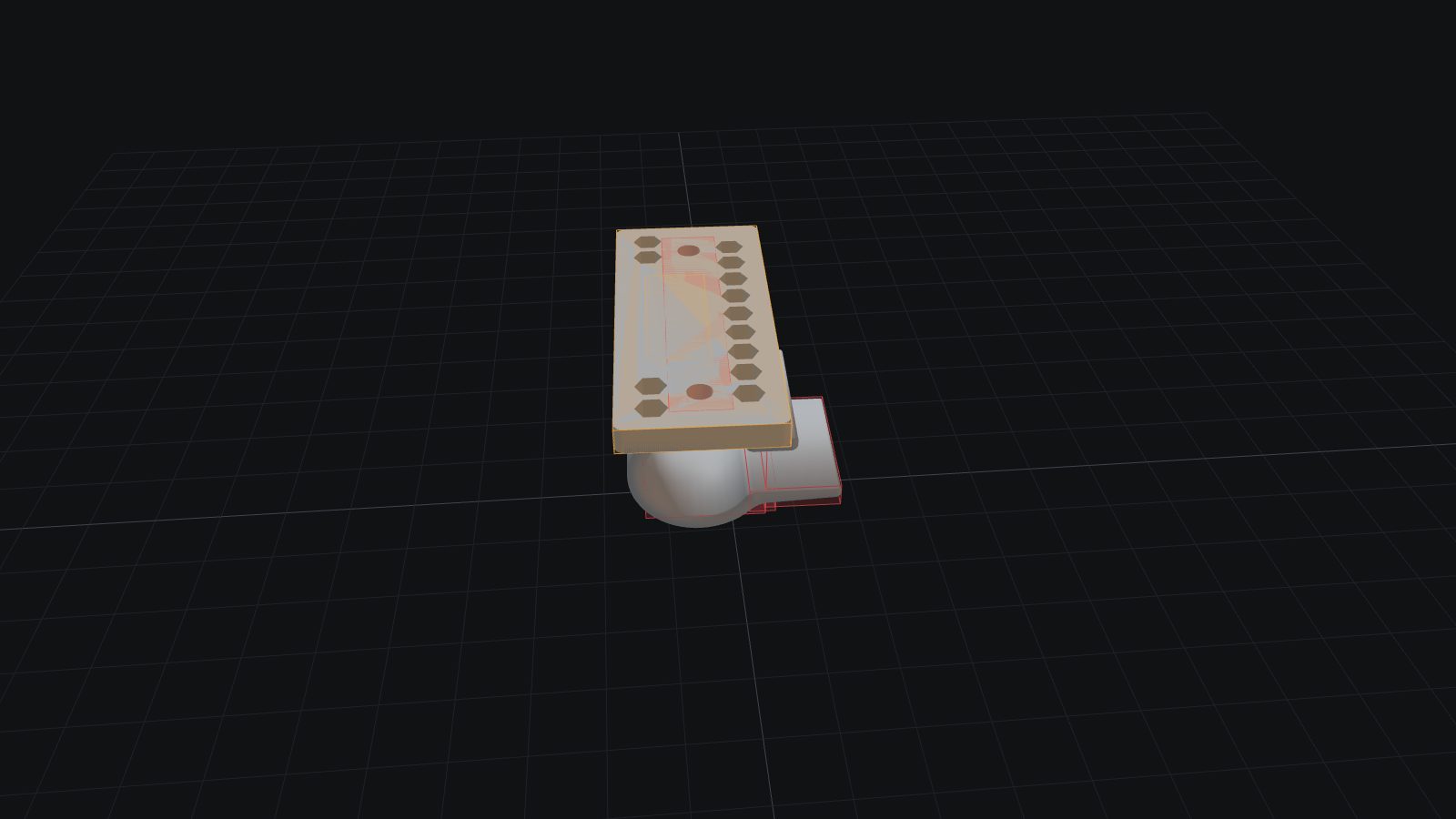 Modifiers scene: hex perforation with protected regions pinned